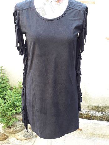 Robe tee-shirt à franges