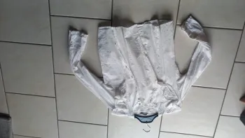 Chemise blanche only taille m brodée manches longues