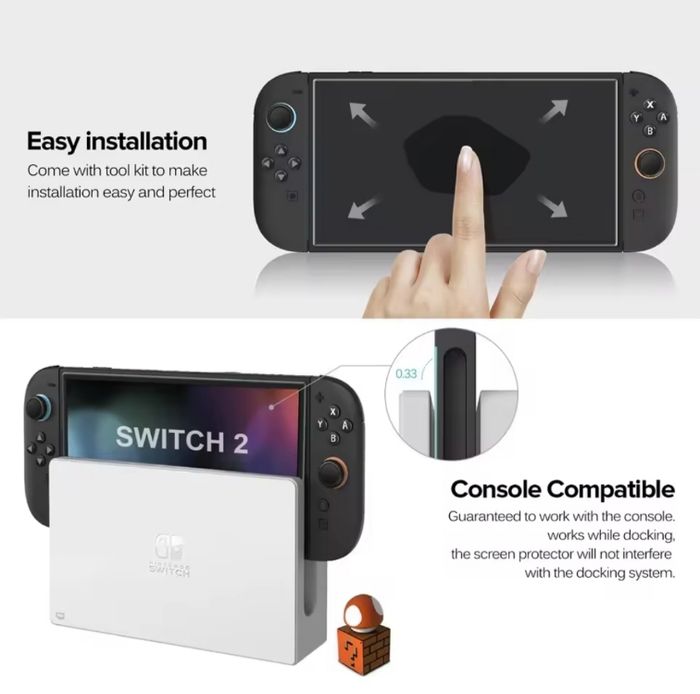 Protection d'écran en verre trempée Nintendo Switch 2 neuve - photo numéro 5