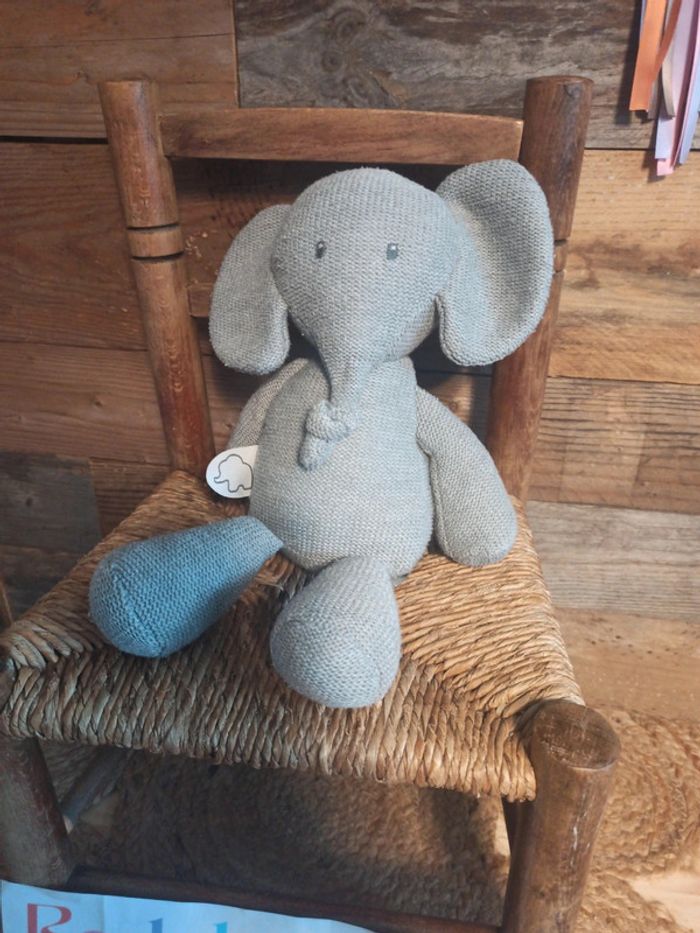 Peluche éléphant tembo tricot Nattou be - photo numéro 2
