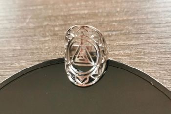 Bague femme motifs trinité ajustable