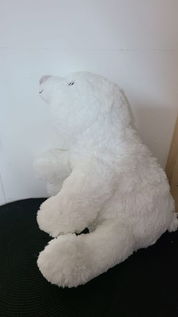 Peluche toute douce ours polaire " Neige "