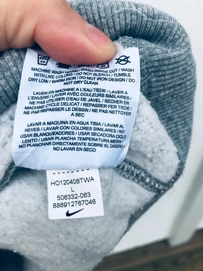 Nike Hoodie sweater grey American Football "Everyday is gameday" NFL Boy Large / Mens XS - photo numéro 9