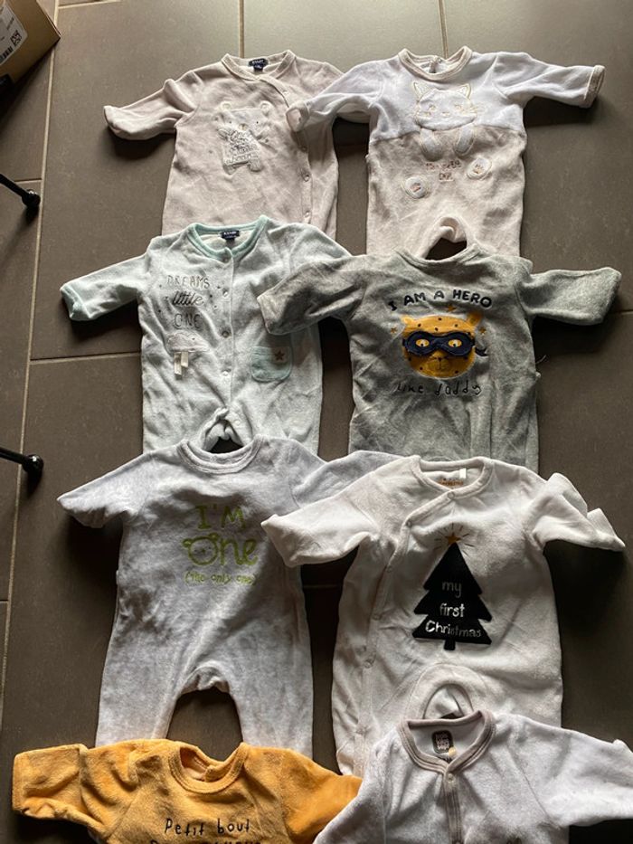 Pyjamas bébé garçon 1 mois lot - photo numéro 3