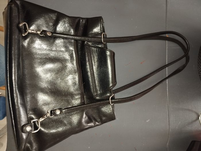 Sac à main et dos cuir noir - photo numéro 4