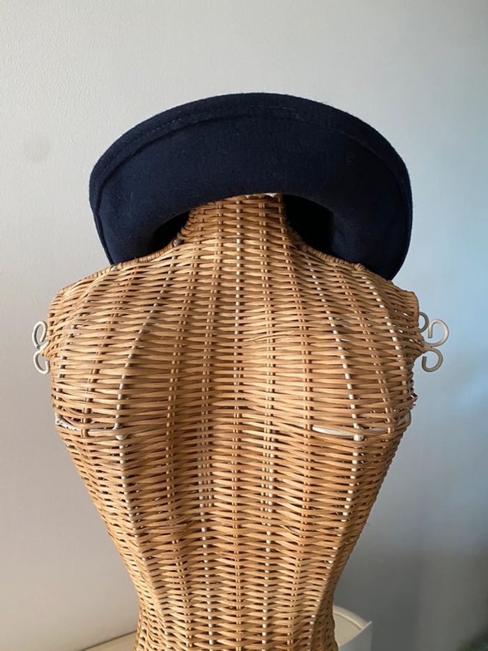 Chapeau femme en laine bleu marine - photo numéro 4
