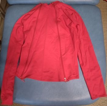 Gilet rouge double fermeture éclair femme taille M Jennyfer