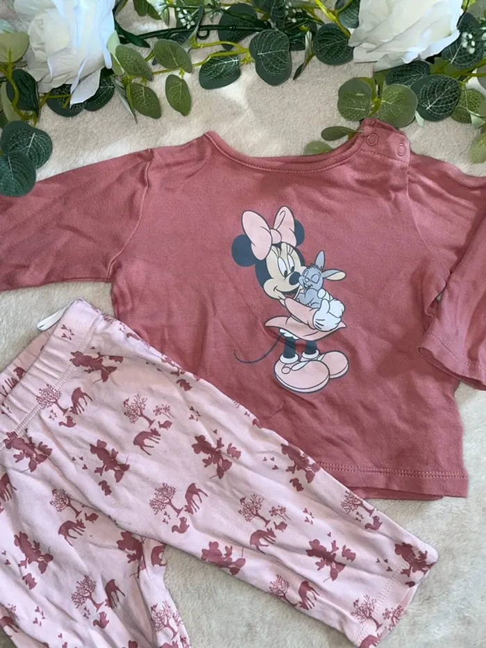 Pyjama deux pièces Disney Minnie 3-6mois 68cm - photo numéro 2