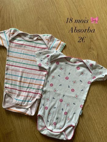 Bodys 🎀 18 mois 🎀 Absorba