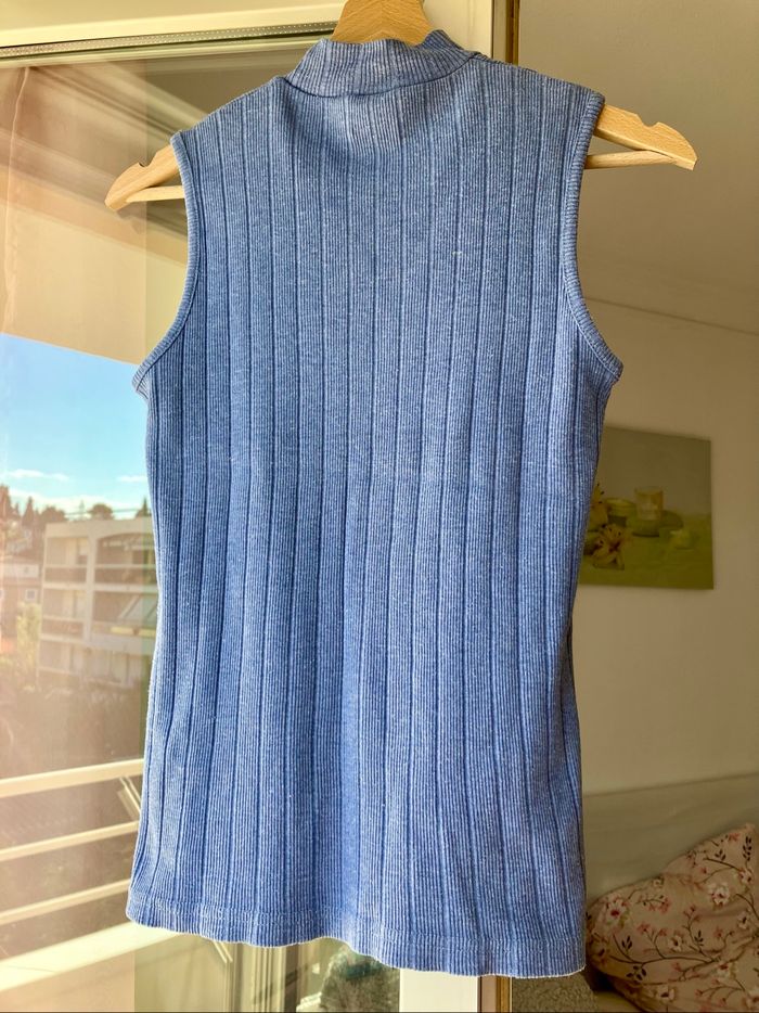 Débardeur bleu 100% coton Vintage - photo numéro 6