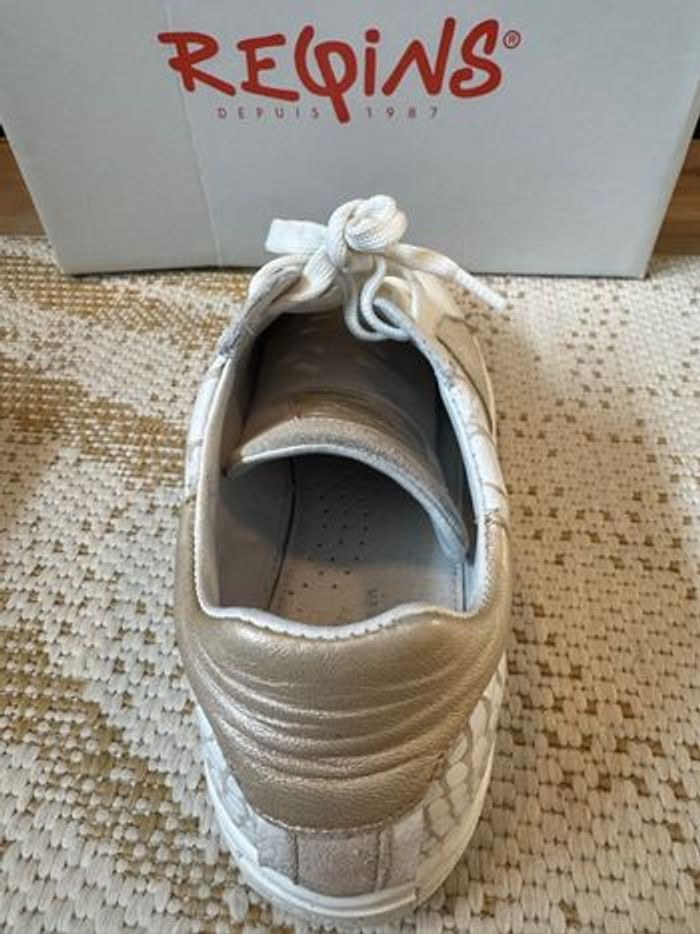 Baskets beige et dorées - photo numéro 8