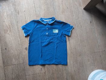 Polo bleu nid d'abeille sergent major 10 ans