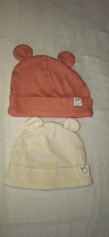 Lots de deux Bonnets naissance 