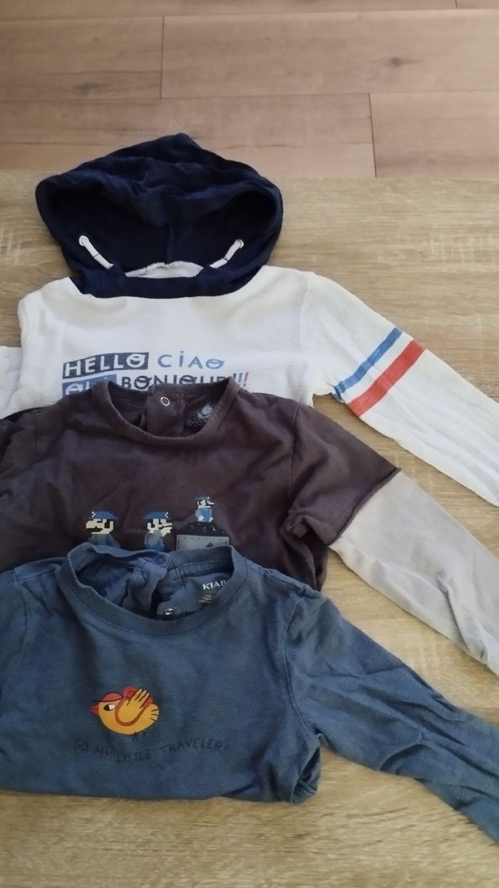 Lots pull et tee-shirt 18 mois