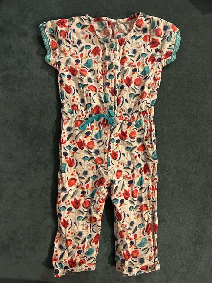 Salopette estivale ouverture entrejambe 18 mois