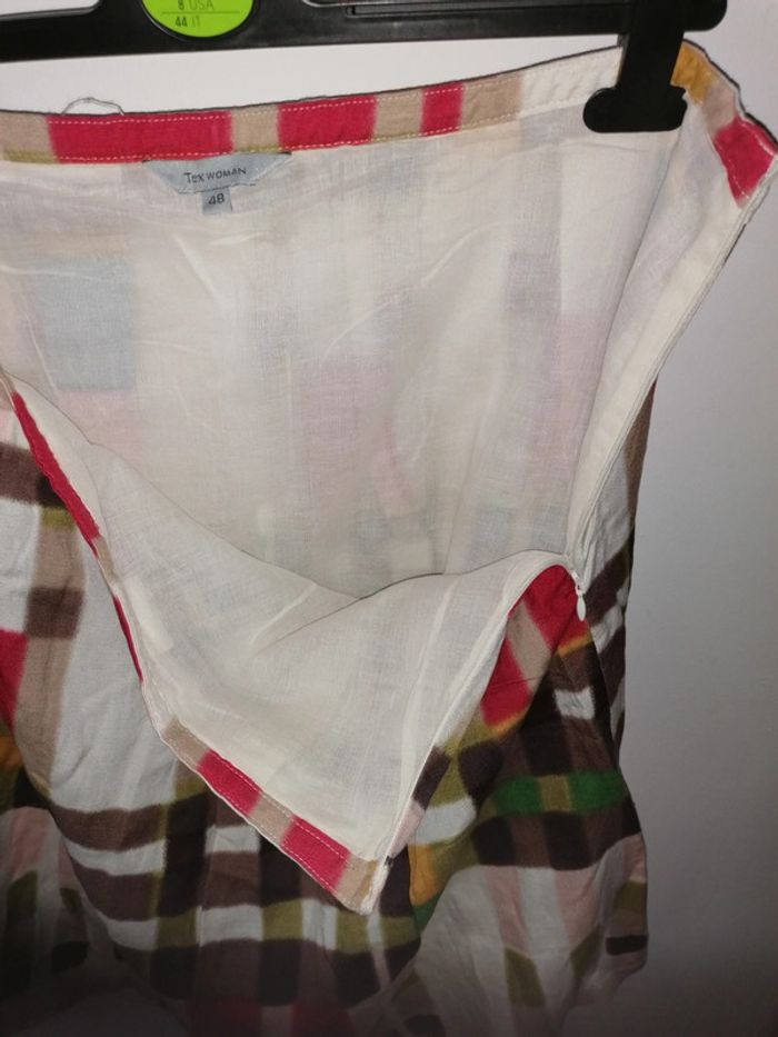 Jupe imprimé lin viscose coton 48 Tex - photo numéro 2