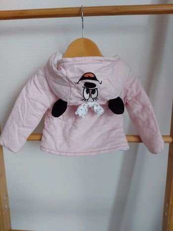 Manteau minnie 0/1 mois chaud neuf 🏷