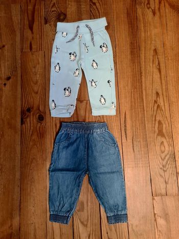 Lot de 2 pantalons pour bebe fille