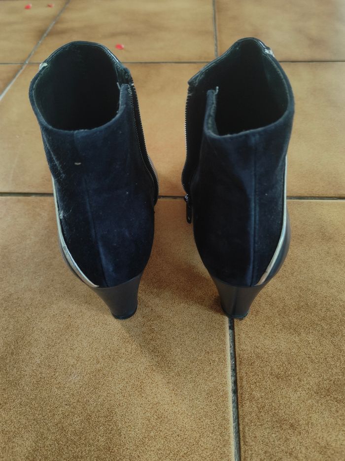 Bottines bleu nuit, presque neuves - photo numéro 2