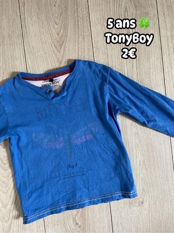 T-shirt 🍀 5 ans 🍀 Tony Boy