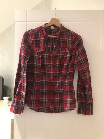 Chemise légère a carreaux rouge