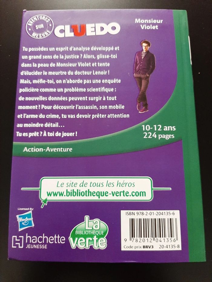 Livre Aventures sur Mesure Cluedo 05 - Monsieur Violet - photo numéro 2