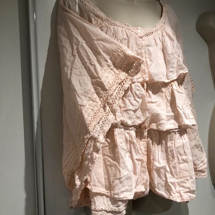 Blouse bohème rose à dentelle Naf-Naf taille  36 - photo numéro 14