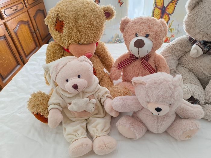 Lot peluches oursons - photo numéro 2