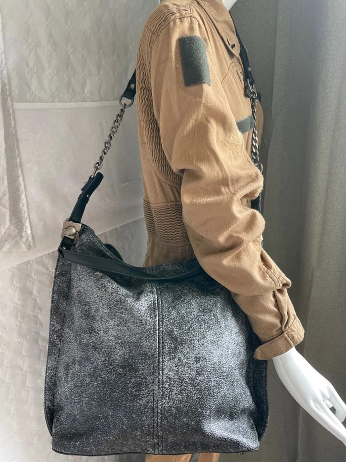 Sac Adopt’ gris métallique - Comme neuf - photo numéro 2