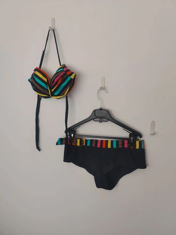 Maillot de bain 44 multicolore rayures