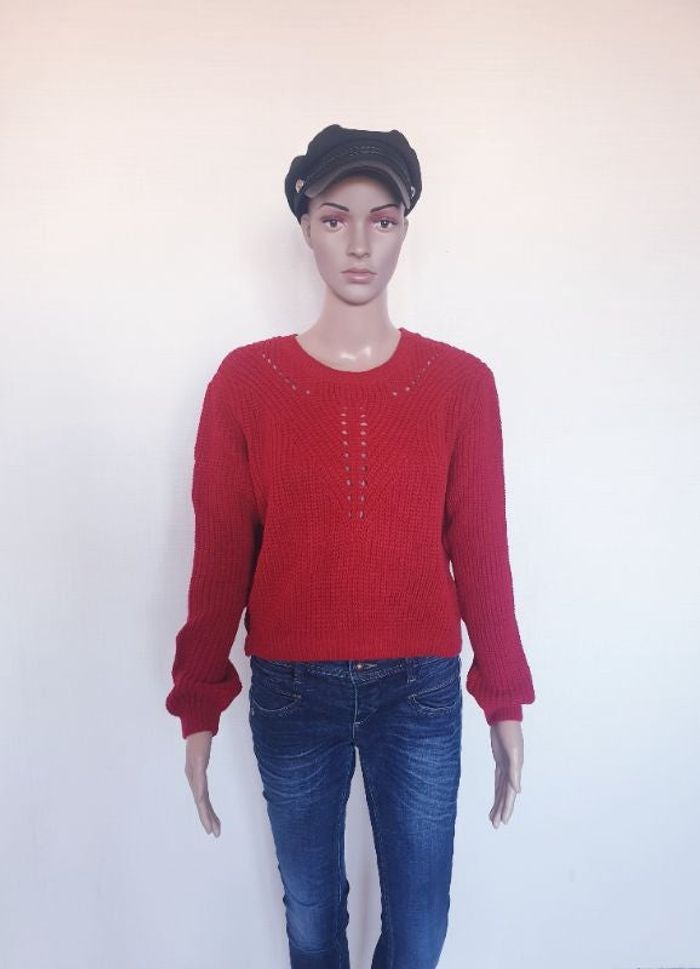Magnifique pull maille rouge