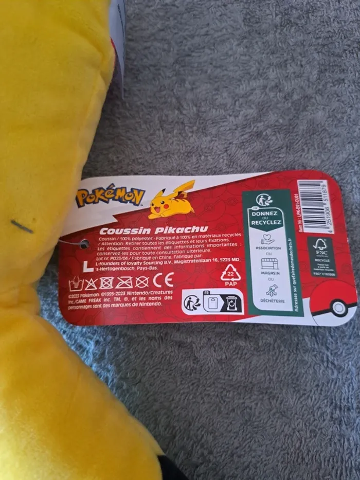 Coussin pikachu - photo numéro 4