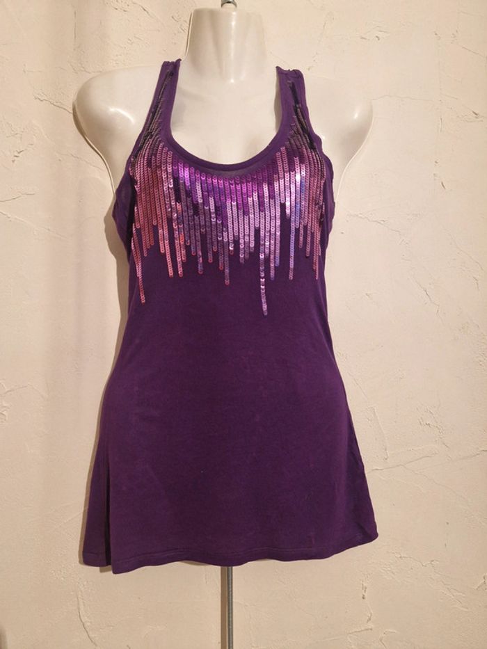 Haut débardeur violet MIM – Taille M – Bon état