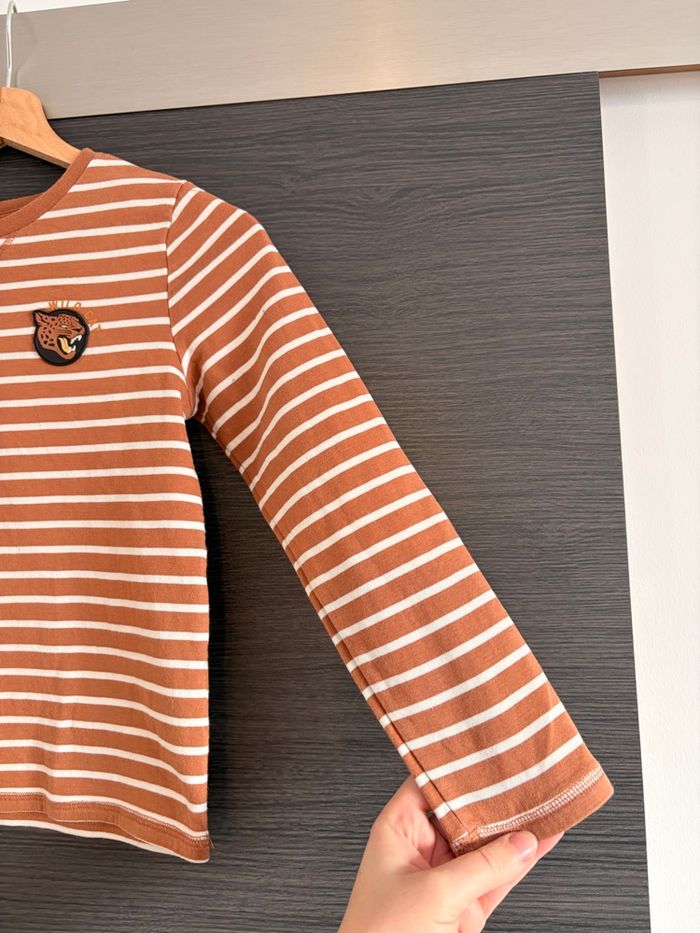 T-shirt manches longues rayures sergent major 9 ans - photo numéro 4