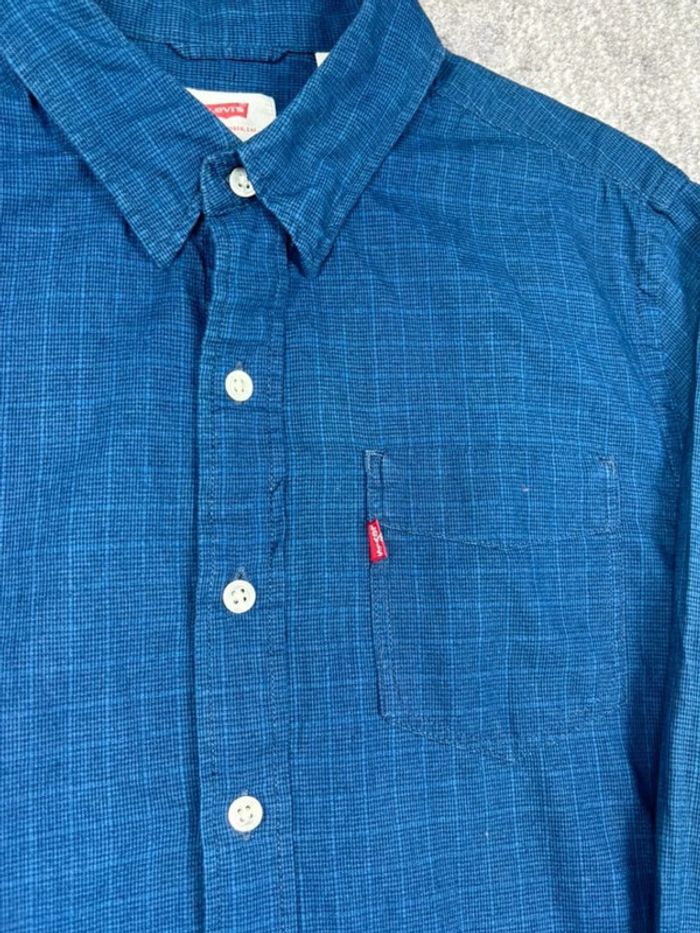 Chemise bleu levis oversize large à carreau - photo numéro 4
