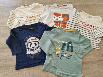 Lot de 5 T-shirt ML 18 mois