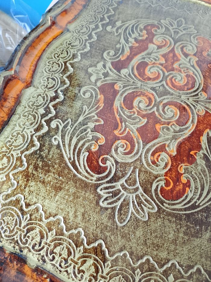 Ancien plateau Florentin en bois - photo numéro 3