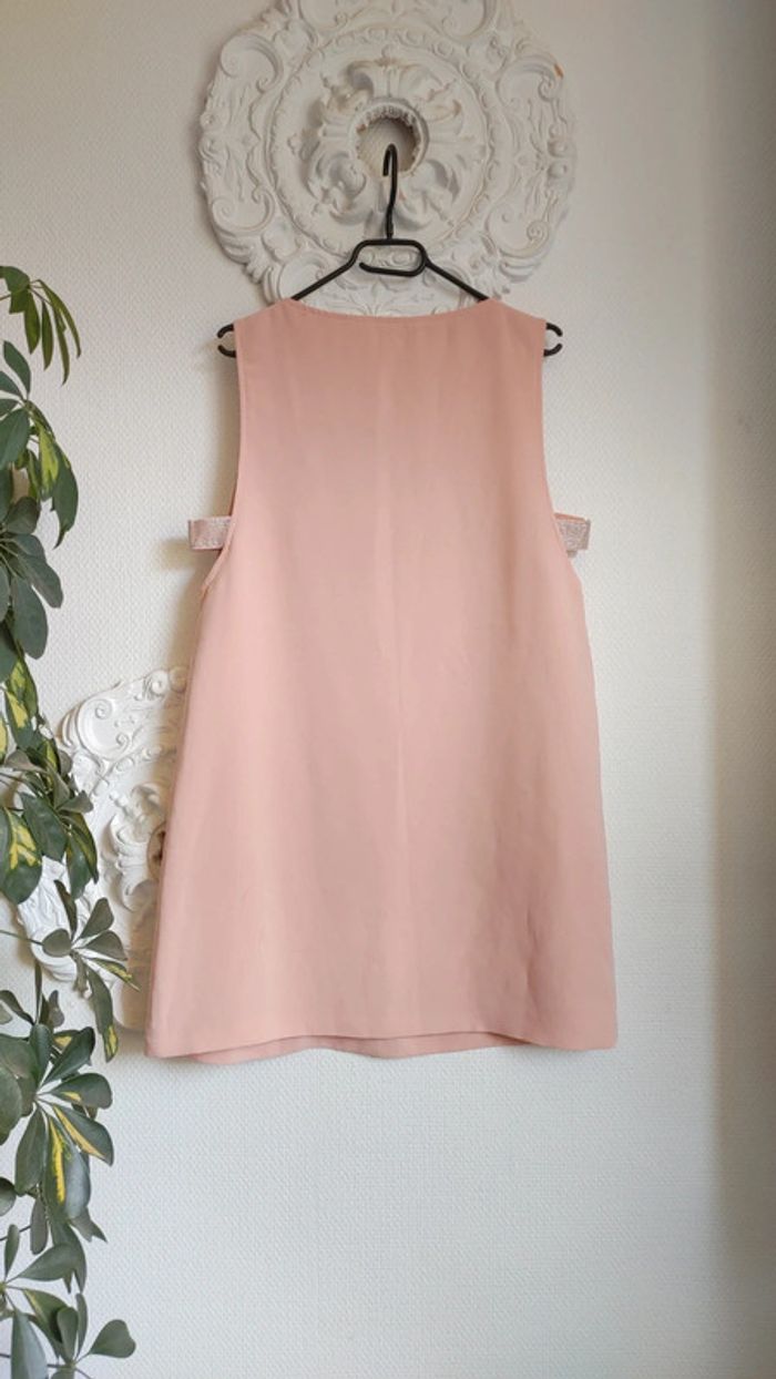 Robe sans manche débardeur ouverture rose saumon - photo numéro 6