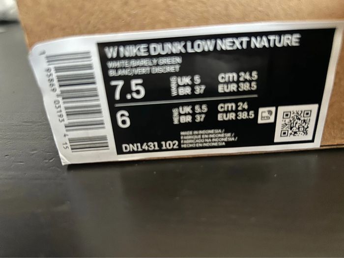 Nike Dunk low mint next nature 38,5 neuves - photo numéro 14