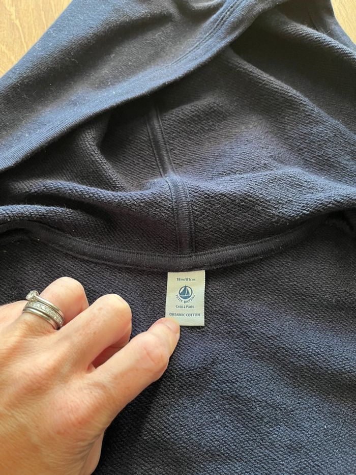 Sweat-shirt capuche zip 18 mois - Petit Bateau - photo numéro 3