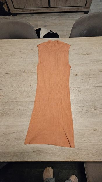 Robe courte chaussette beige foncé/abricot, sans manche, Forever 21, taille M