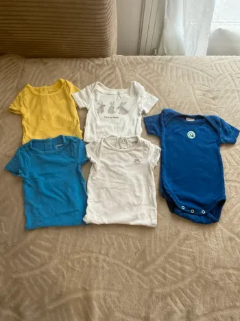 Lot 5 bodies bébé Orchestra & Absorba – 3 mois