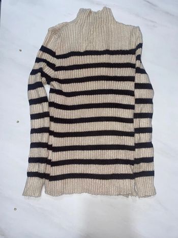 Pull chaussette marron et beige