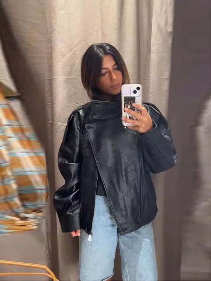 Veste femme automne 2025 nouveau noir à manches longues