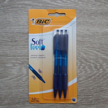 Lot de 3 stylos-bille rétractable bleus Bic NEUF