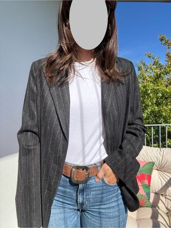 Blazer Banana Republic vintage à rayures fines – Très bon état