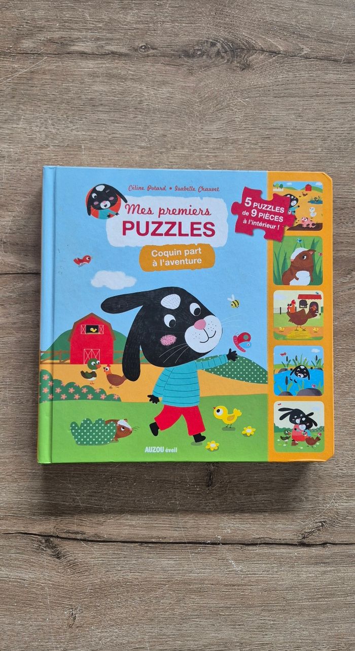 Livre puzzle : Coquin part à l'aventure