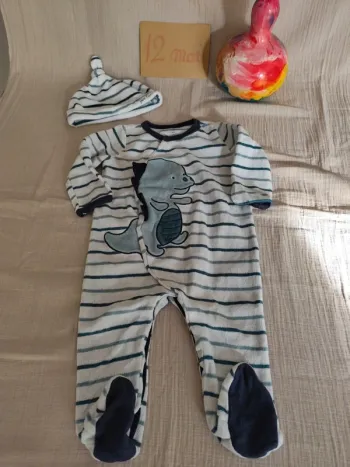 Pyjama & bonnet 12 mois/74cm