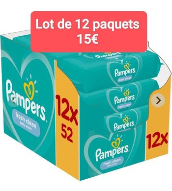 Lot lingettes Bébé Pampers