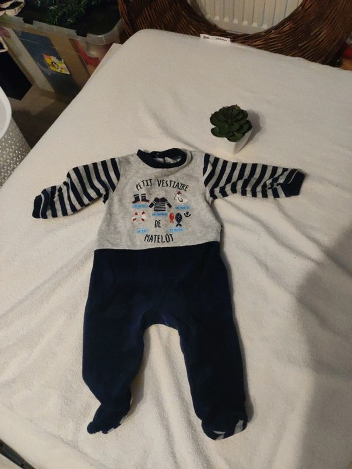 Pyjama tout doux garçon - Taille 60/3 mois - Absorba - photo numéro 2